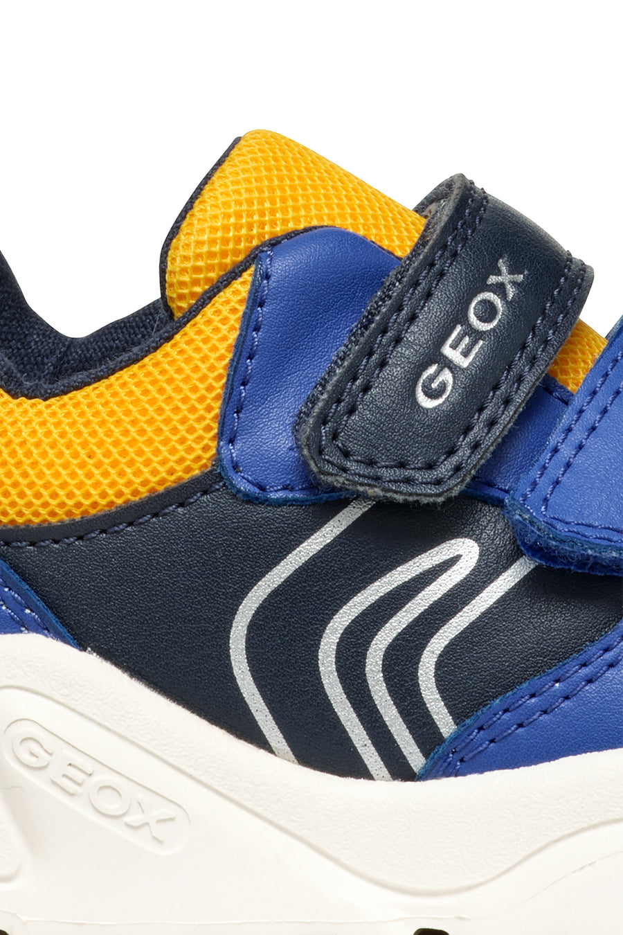 Geox Baby Boy Navy Blue Ciufciuf Banded Leather Sneaker