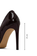 Woman Burgundy High Thin-Heel Patent Leather Leather Stiletto | Derimod