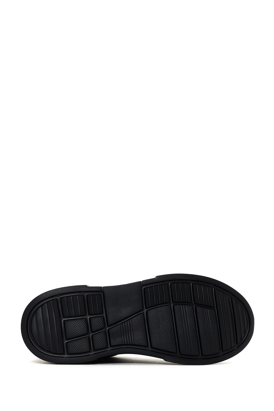 Women's Black Thick Soled Stone Sneaker