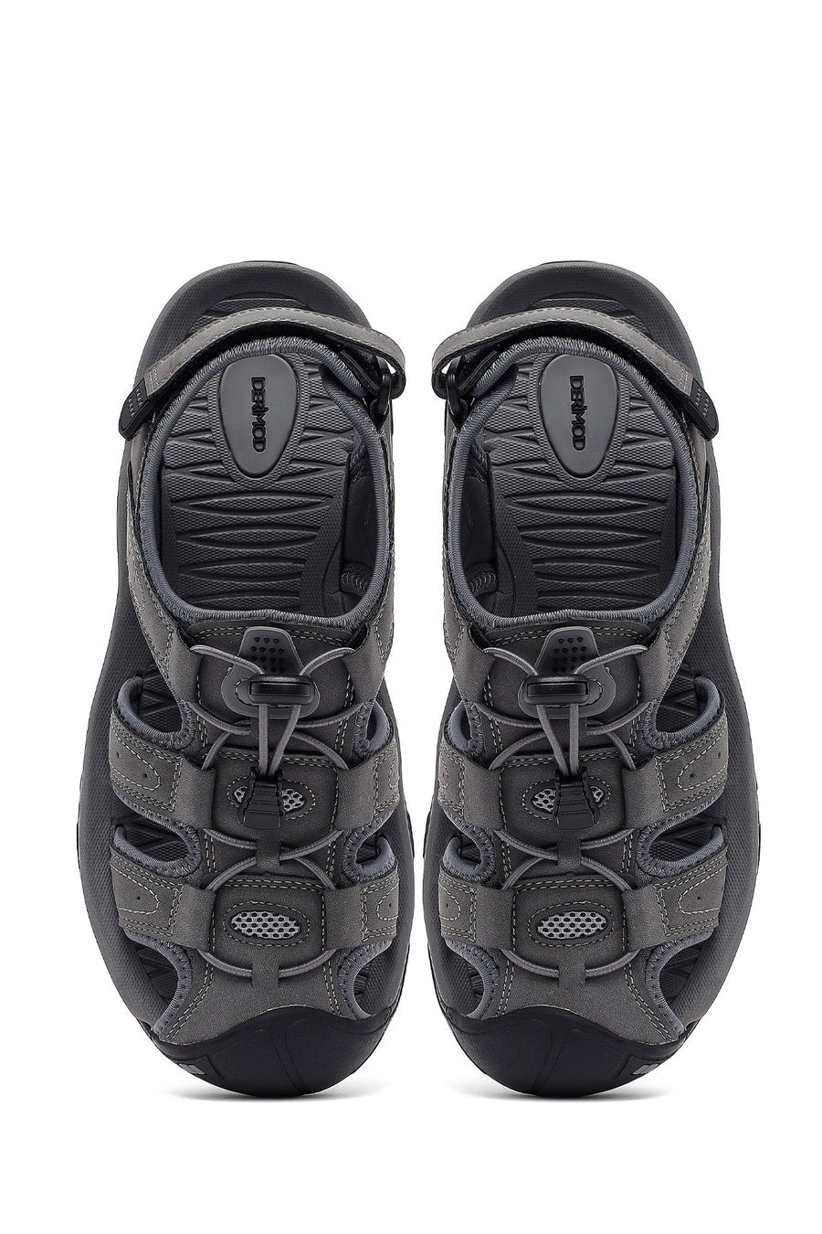 Men's Grey Leather Sandals