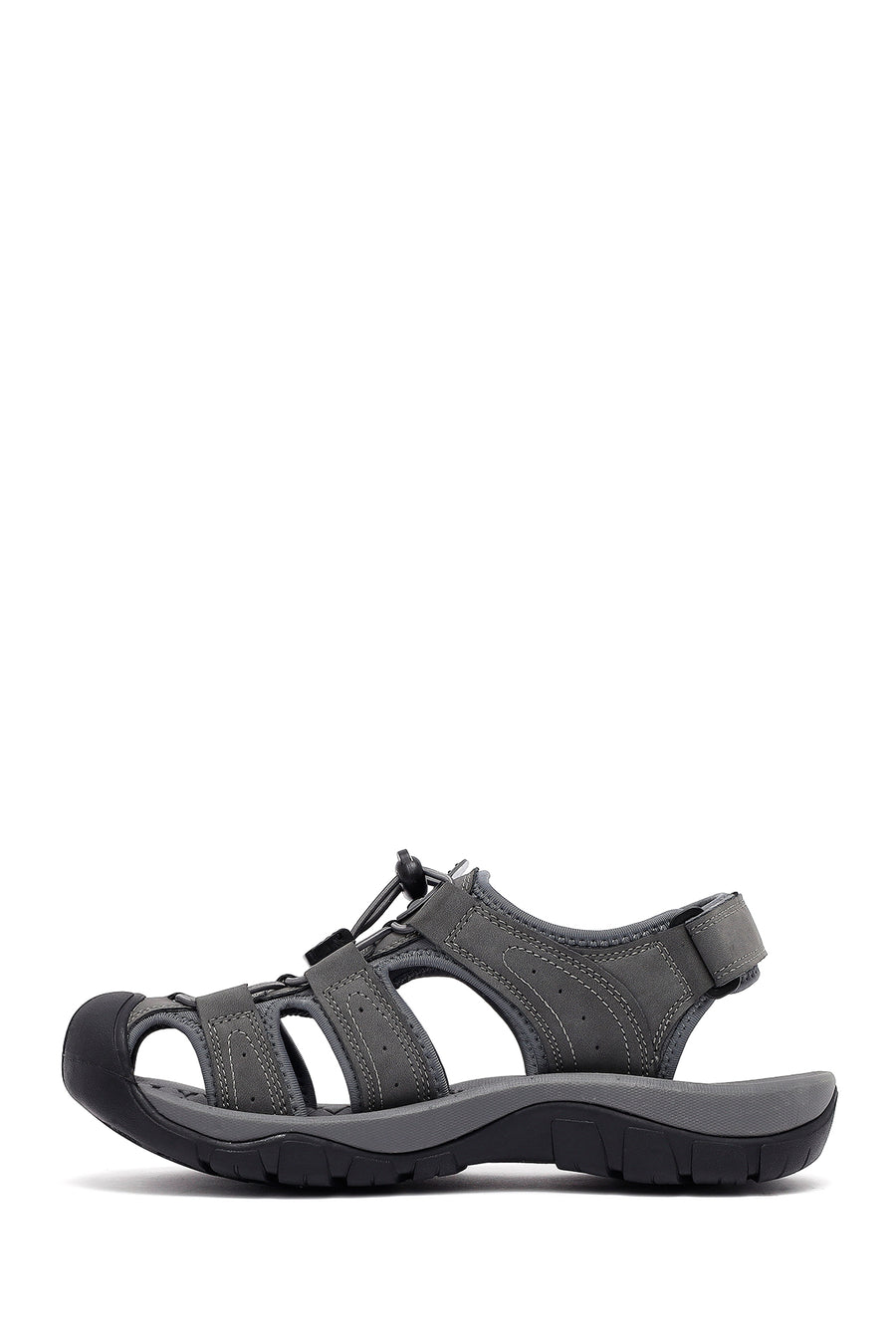 Men's Grey Leather Sandals