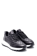 Women's Leather Quilted Sneaker | Derimod