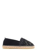 Women's Black Espadrille | Derimod