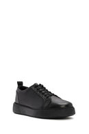 Men's Black Lace-up Leather Sneaker | Derimod
