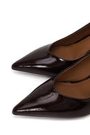 Kadın Bordo İnce Topuklu Rugan Deri Stiletto | Derimod