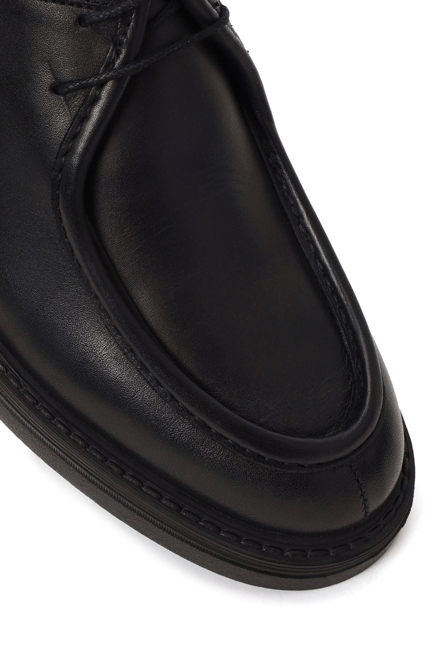 Male Black Lace-up Leather Casual Shoes