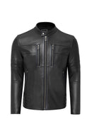 Howard Men's Black Leather Jacket | Derimod