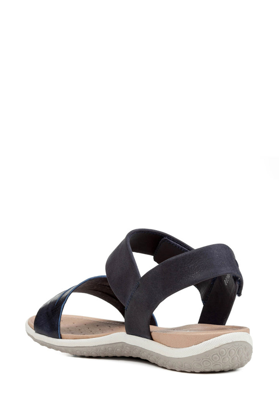 Geox Women Navy Blue D S.Vega F - All Nub. Cow + Me. Le Leather Sandals