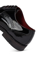 Men's Black Lace-up Patent Leather Classic Shoe | Derimod