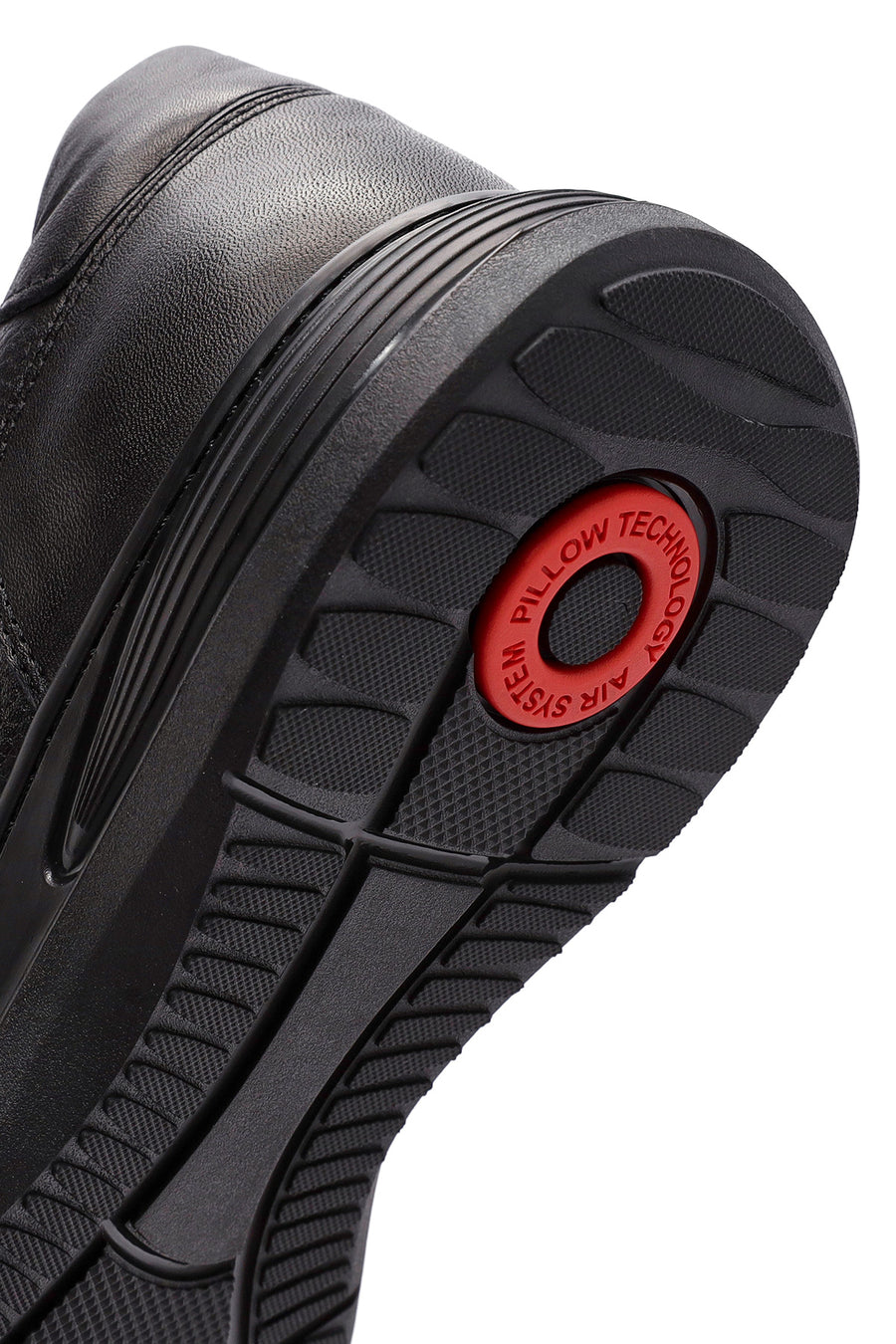 Men's Black Lace-Up Leather Casual Sneaker