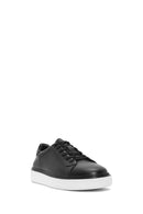 Male Black Lace-Up Leather Sneaker | Derimod