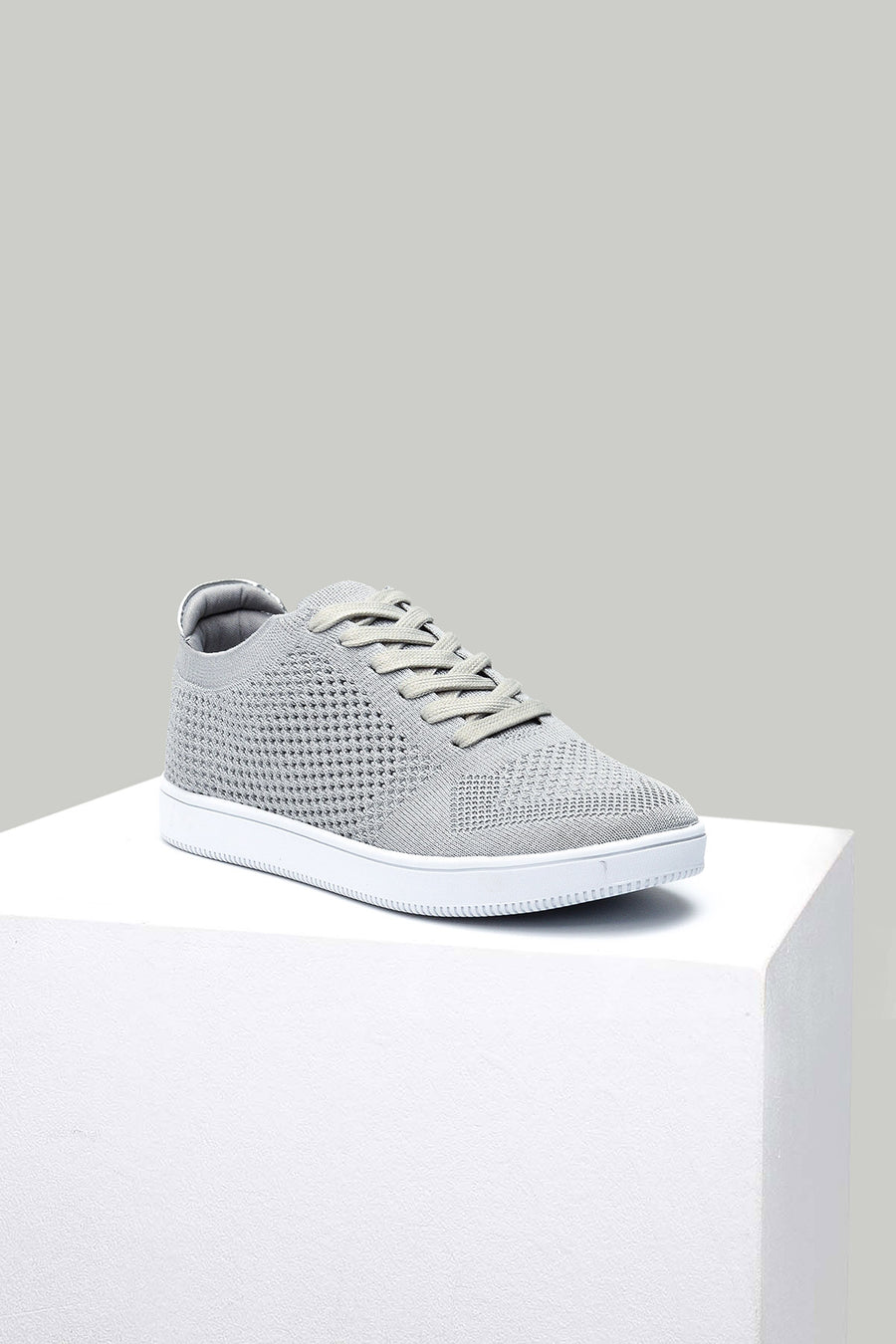 Silver Fabric Women's Sneaker