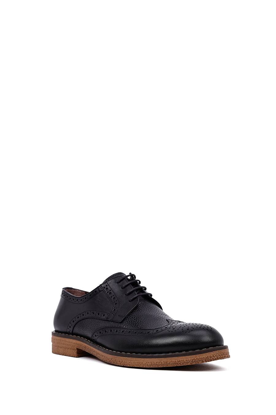 Men's Black Lace Up Leather Casual Shoes
