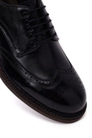 Male Black Lace-Up Leather Casual Shoes | Derimod