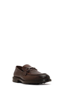 Erkek Kahverengi Deri Casual Loafer | Derimod