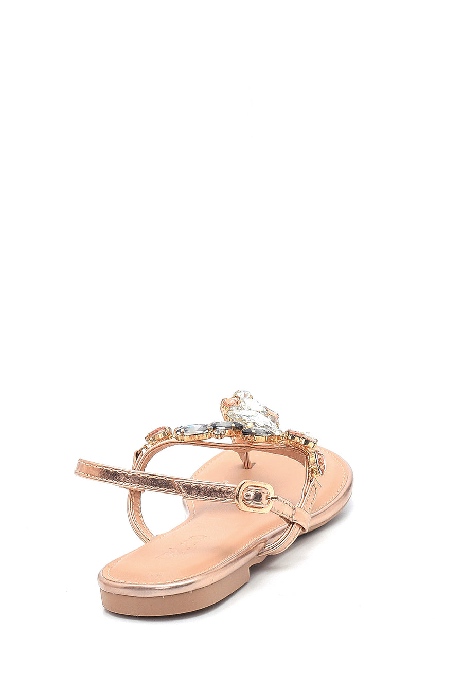 Women's Gold Stone Flat Sandals