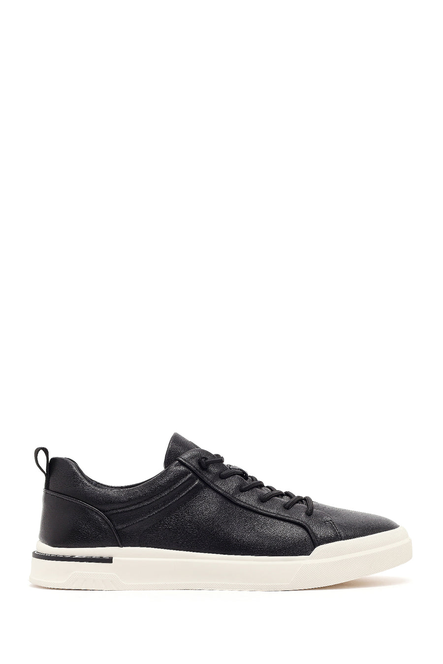 Erkek Siyah Bağcıklı Deri Sneaker 26SFD698318 | Derimod
