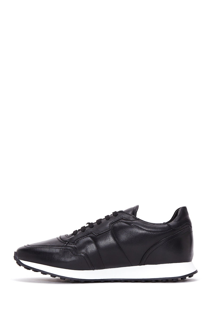 Erkek Siyah Deri Sneaker