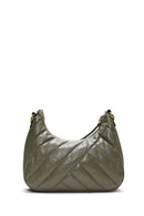 Women's Green Quilted Crossbody Bag | Derimod