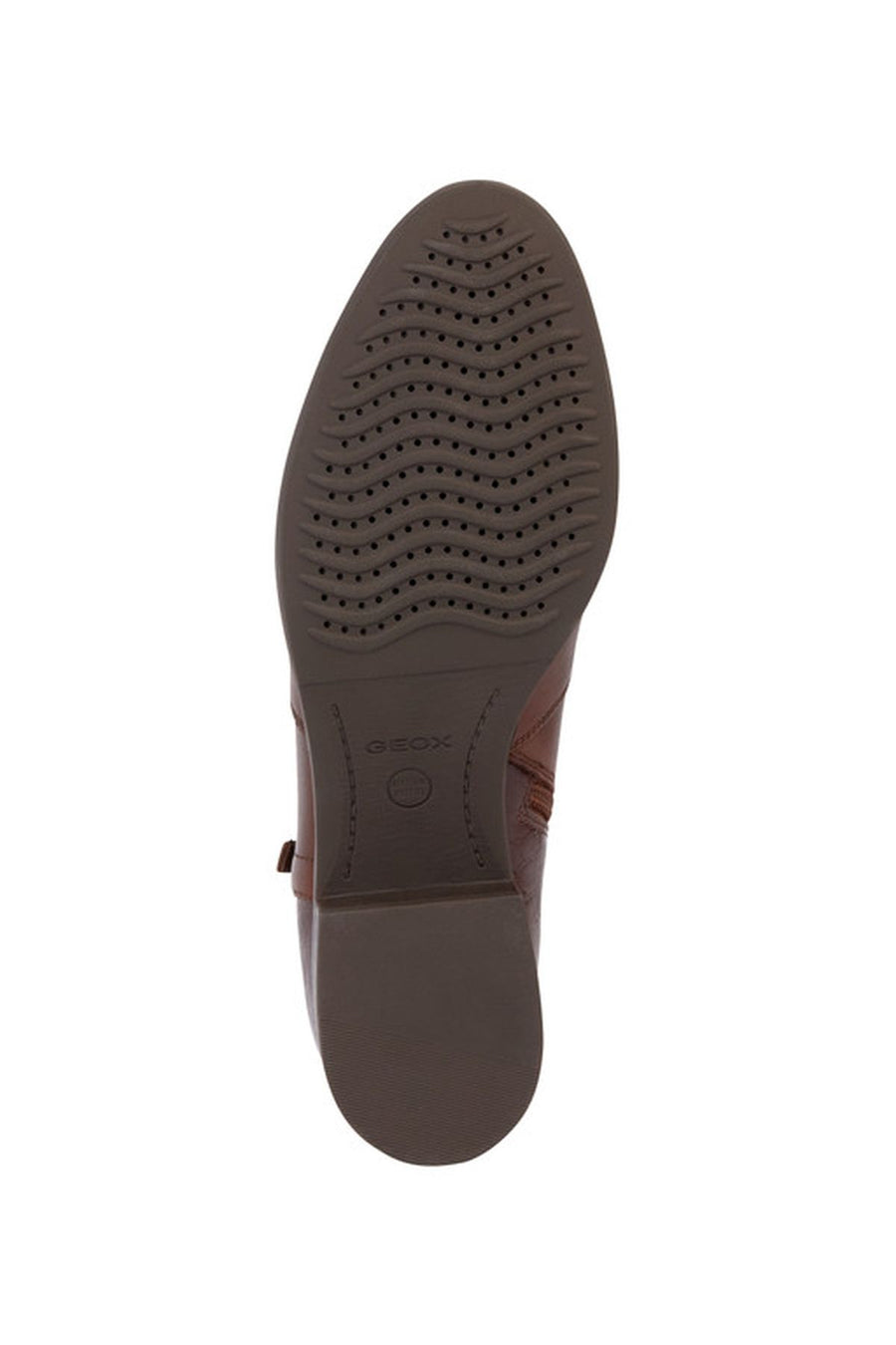 Geox Women's Brown Felicity Zippered Heeled Leather Boots