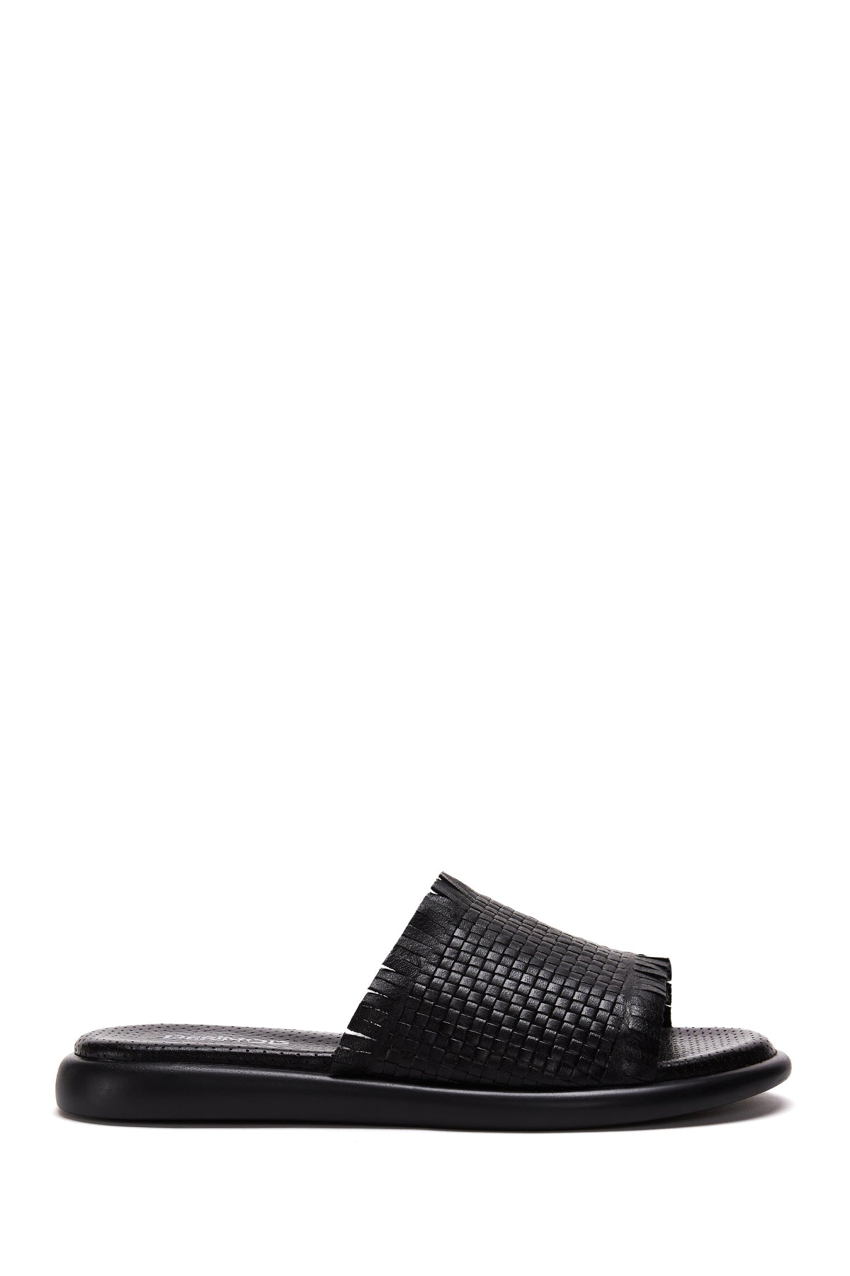 Women's Leather Comfort Braided Slippers 22SFD361518 | Derimod