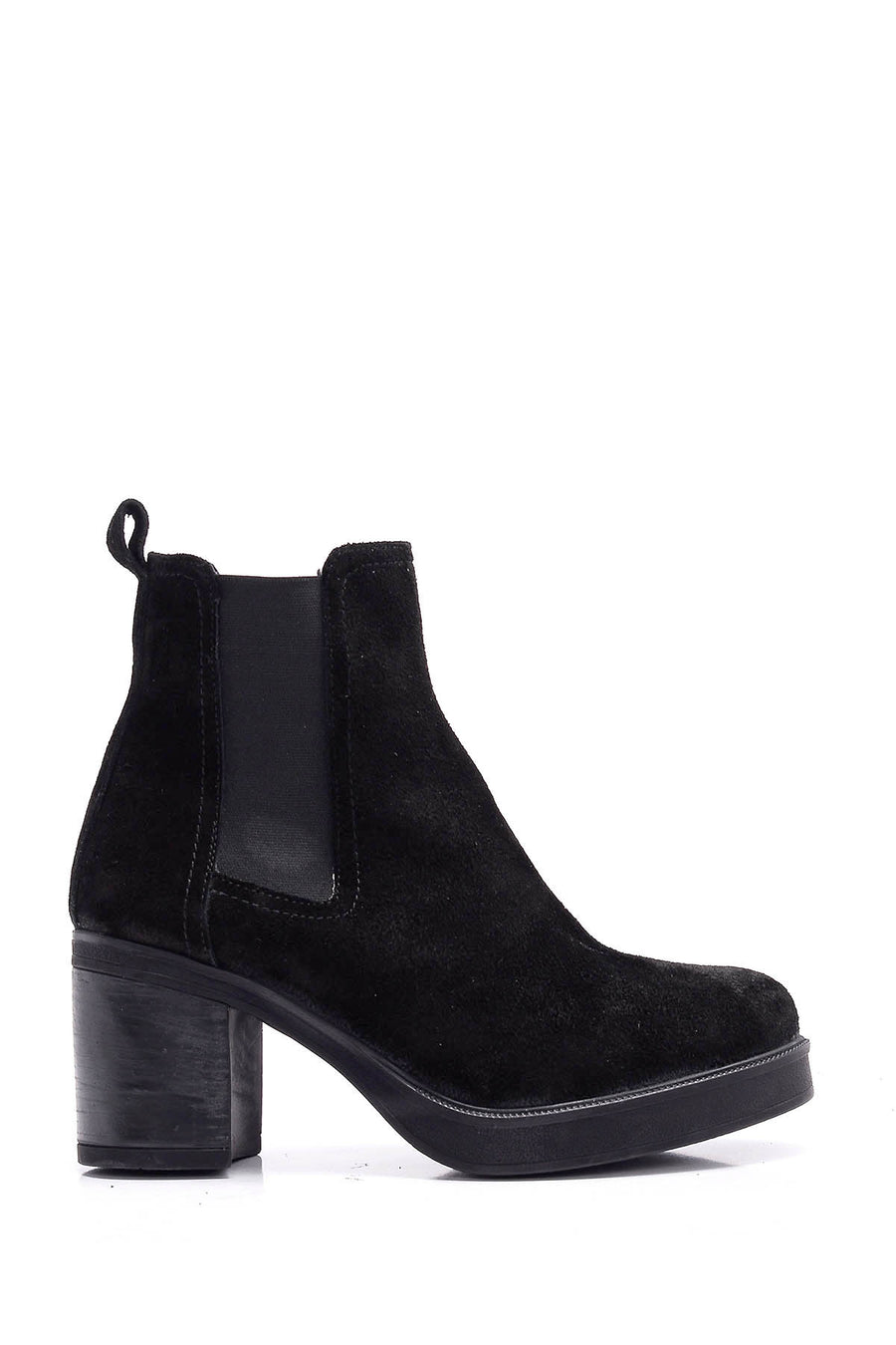Women's Suede Heeled Boots 18WFD120910 | Derimod
