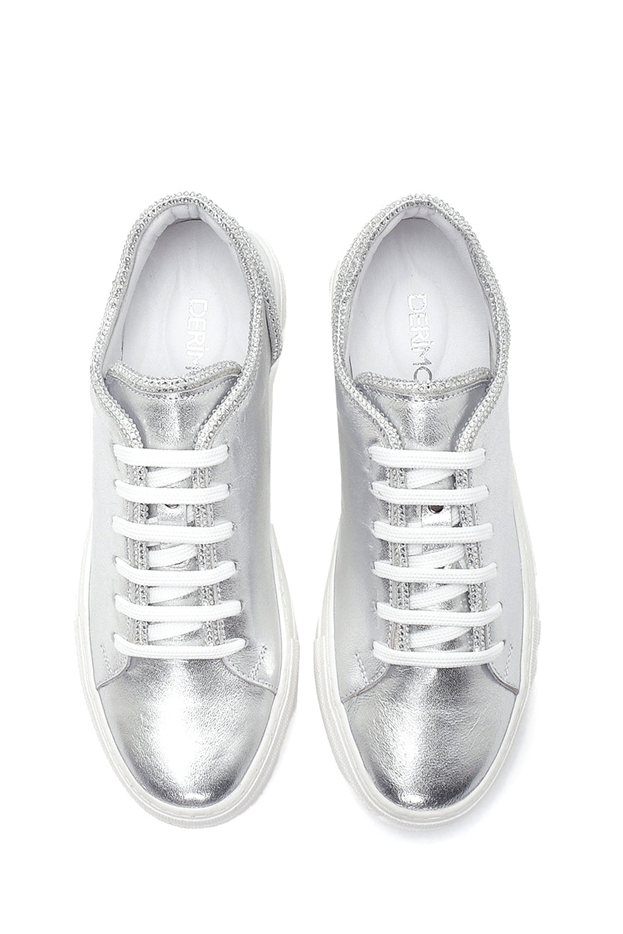 Women's Leather Metallic Sneaker