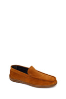 Men's Tan Suede Leather Casual Loafer | Derimod