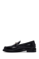 Kadın Siyah Tokalı Deri Maskülen Loafer | Derimod