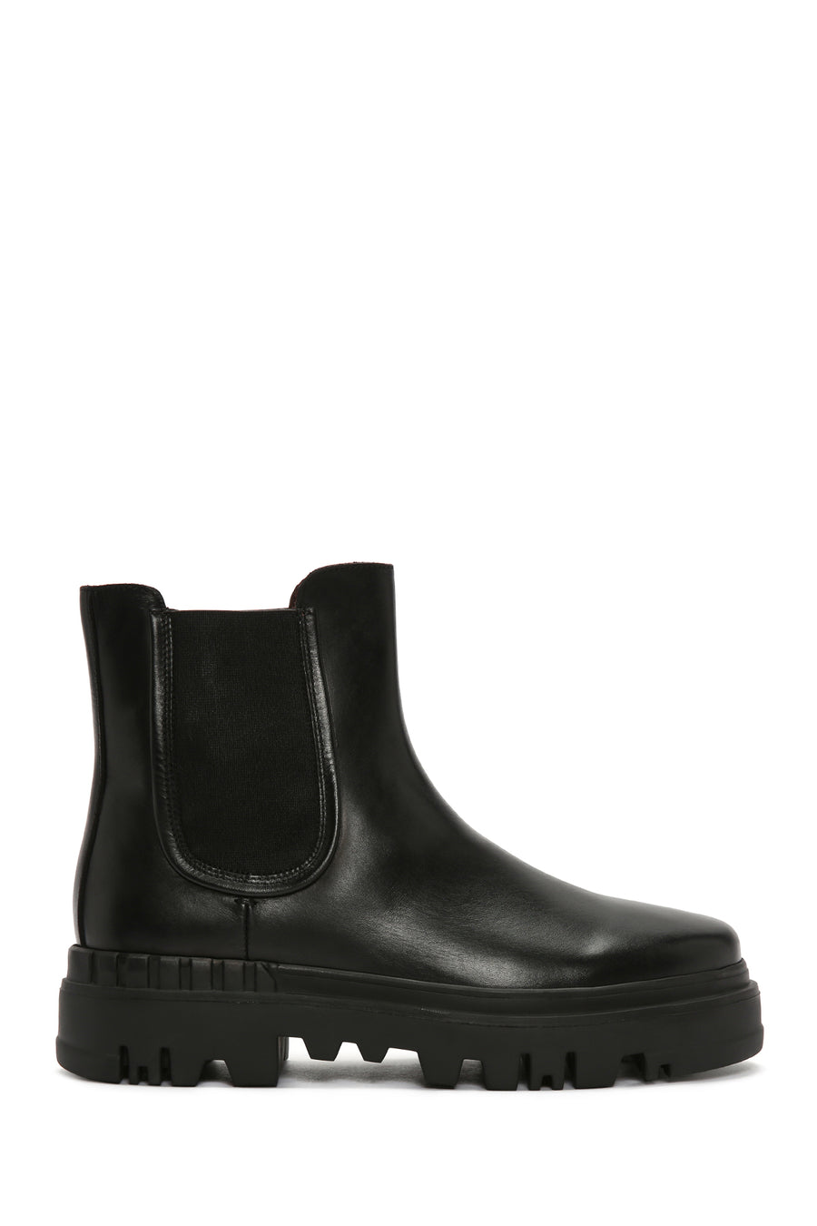 Men's Black Thick Soled Leather Chelsea Boots 23WFD618218 | Derimod
