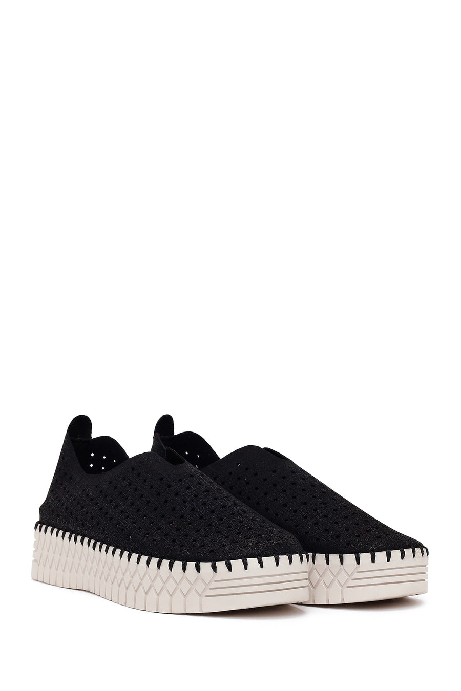 Woman Black Lace-Up Thick-Soled Casual Shoes