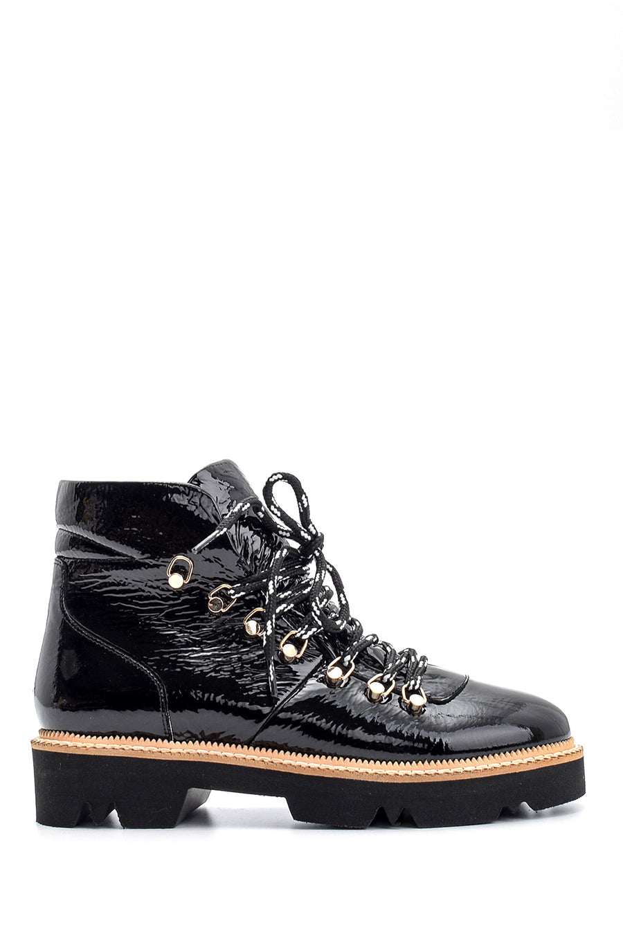 Women's Patent Leather Boots 19WFD166116 | Derimod
