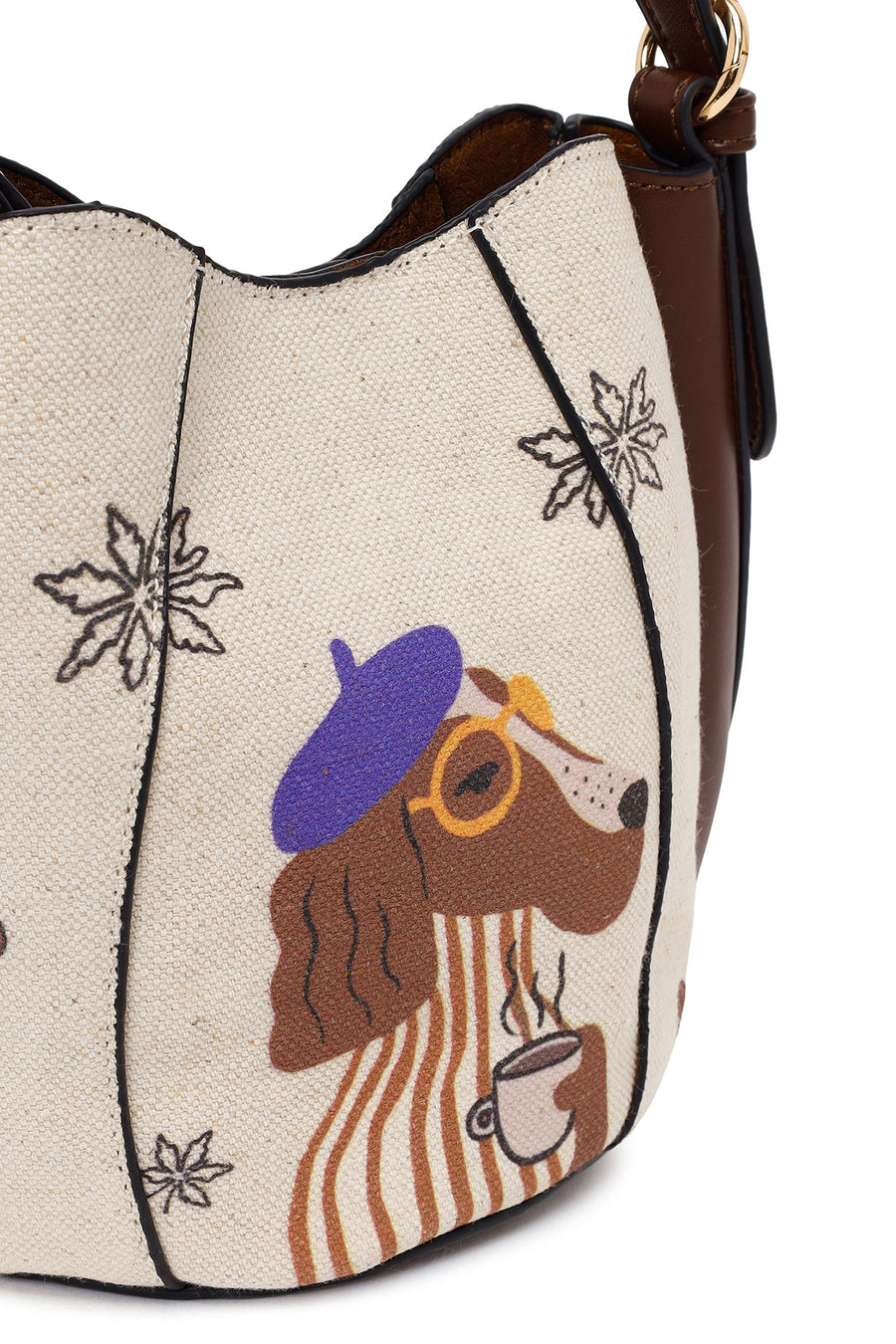 Woman Multicolored Patterned Shoulder Bag