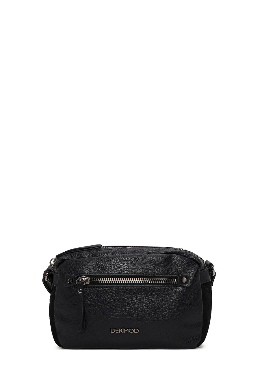 Woman Black Long-Strap Crossbody Bag