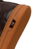 Erkek Kahverengi Bağcıklı Deri Sneaker | Derimod