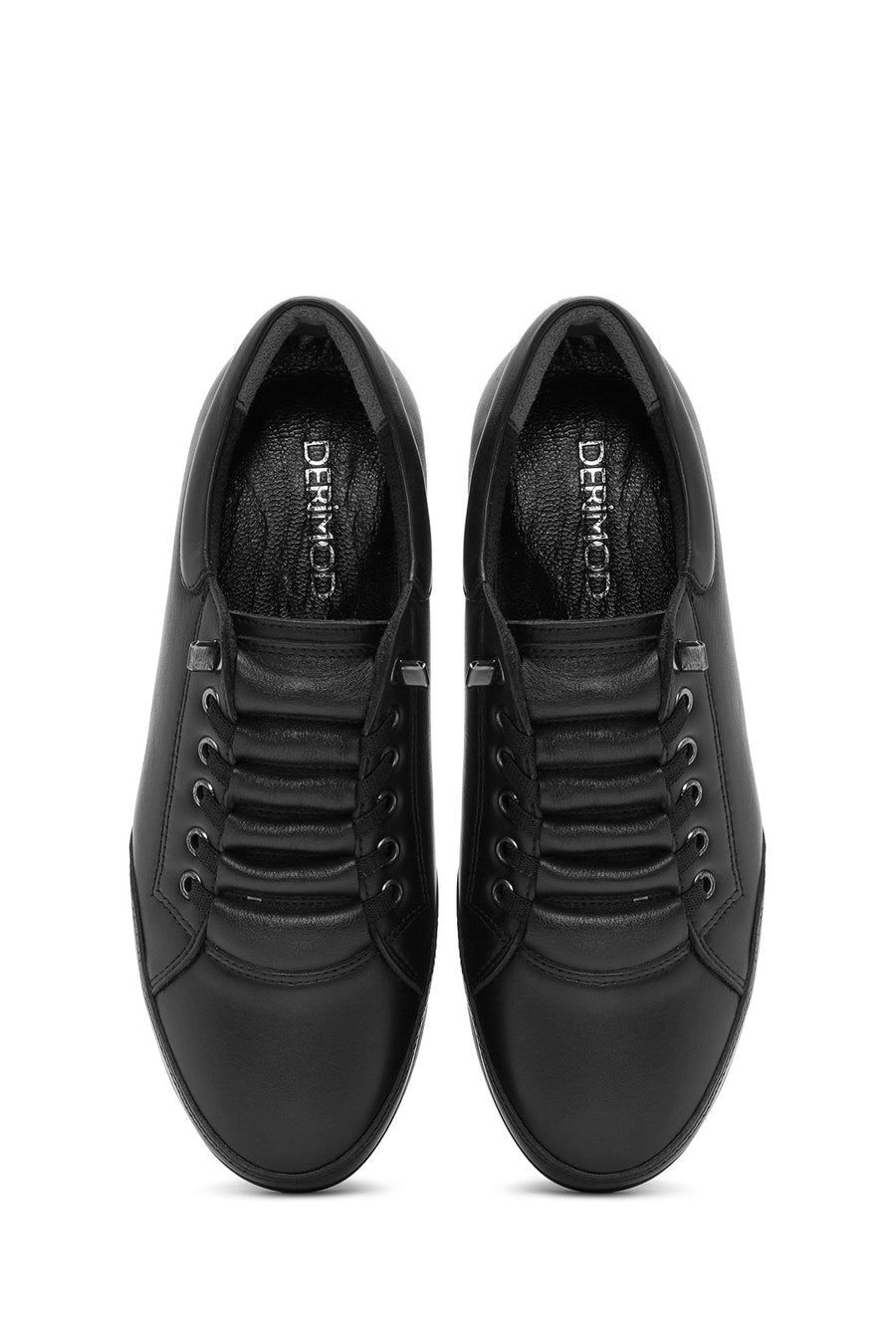 Women's Black Leather Comfort Shoes