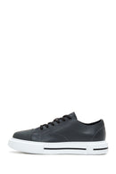 Erkek Gri Deri Kalın Tabanlı Sneaker | Derimod