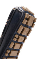 Men's Navy Blue Leather Comfort Loafer | Derimod
