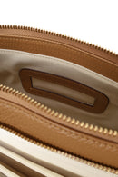 Woman Tan Long-Strap Leather Shoulder Bag | Derimod