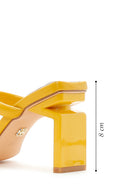 Women's Yellow Heeled Slippers | Derimod