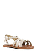 Women's Cream Leather Bodrum Sandals | Derimod