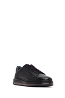 Male Black Lace-Up Leather Sneaker | Derimod