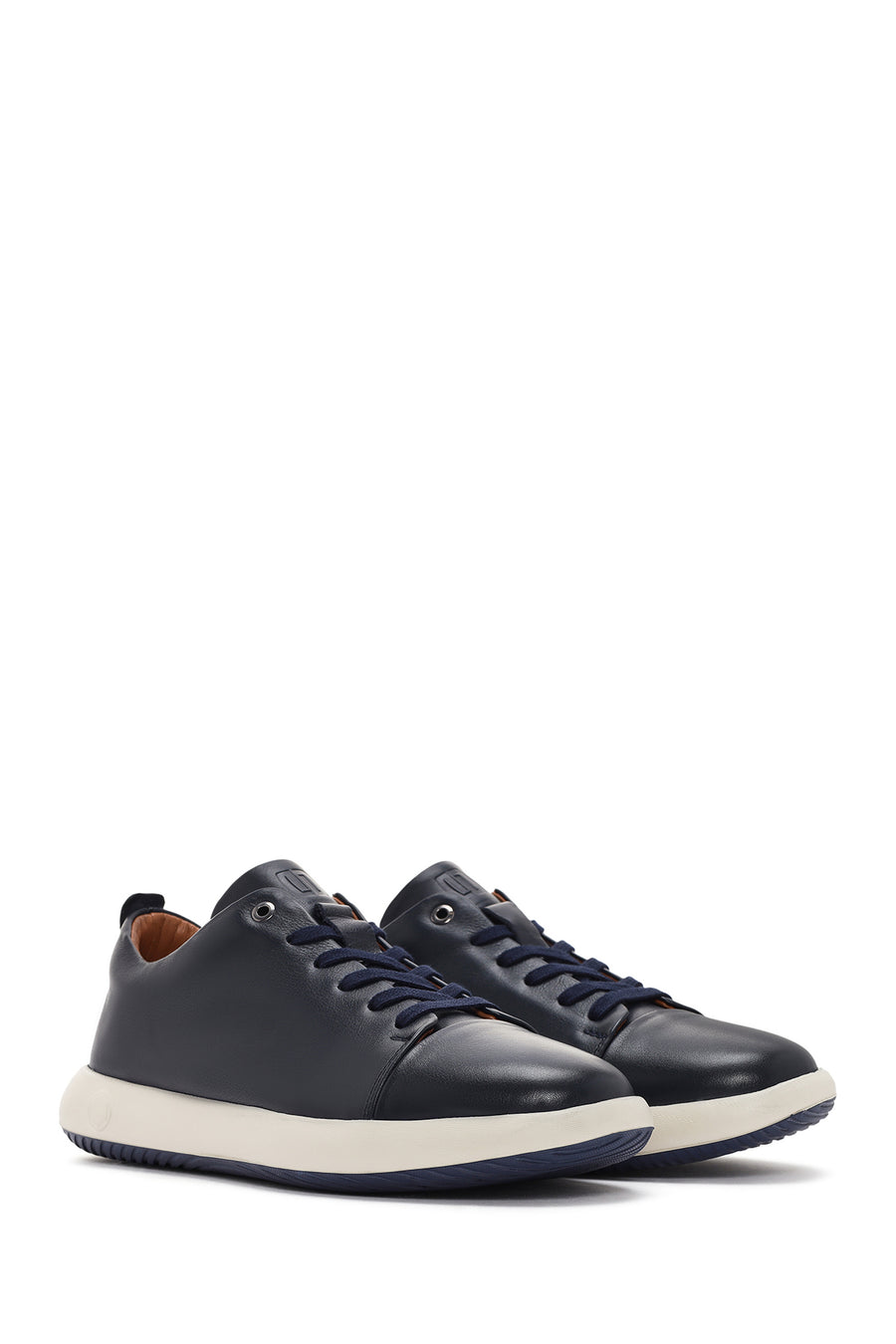 
Men's Navy Blue Lace-Up Leather Sneaker
