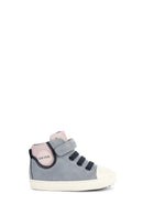 Geox Baby Girl Gray B Gisli Girl Strappy Suede Leather Boots | Derimod