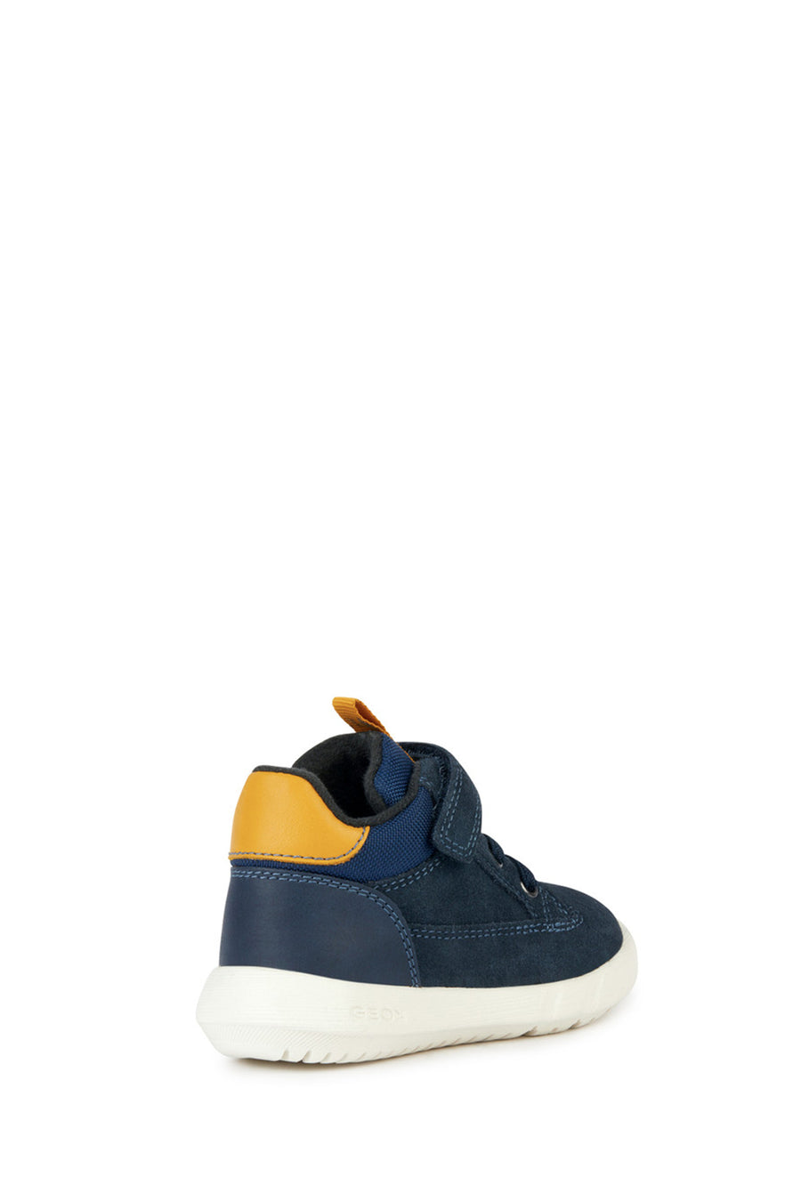 Geox Baby Boy Navy Blue Hyroo A-Striped Suede Leather Sports Boots