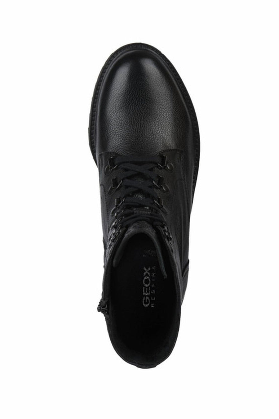 Geox Women's Black Hoara Leather Zippered Casual Boots