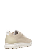 Geox Women Mink D Spherica A - Knitted Text Lace-Up Thick Sole Fabric Sneaker | Derimod
