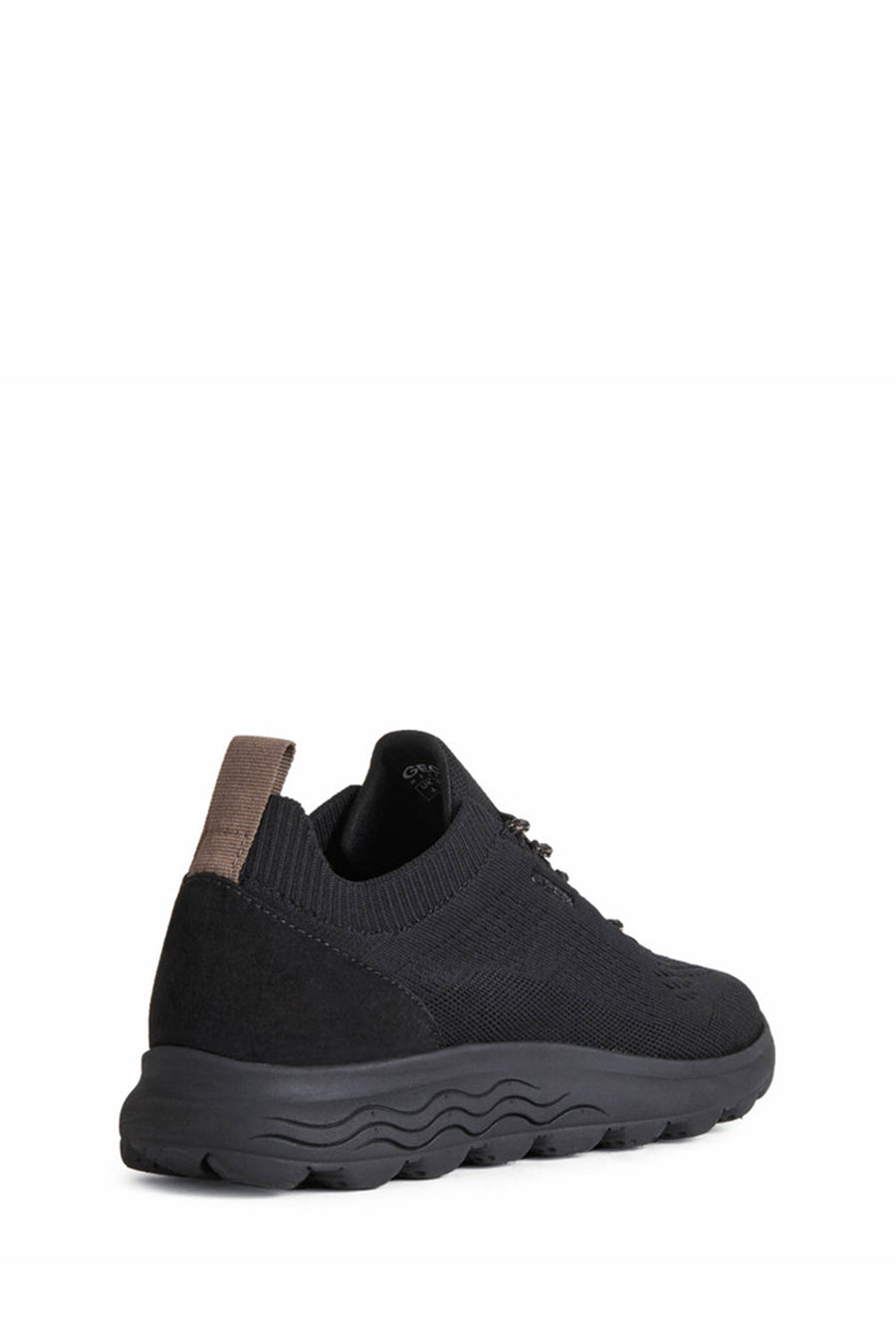 Geox Women Black Spherica Lace-Up Fabric Sneaker