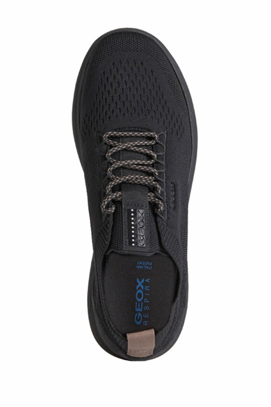 Geox Women Black Spherica Lace-Up Fabric Sneaker