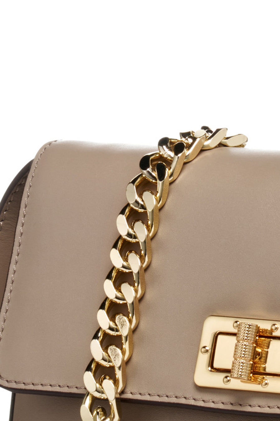 Geox Women Mink Liliane Chain Strap Leather Crossbody Bag